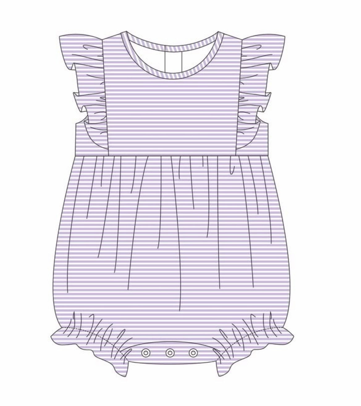 Ruffle sleeve bubble romper