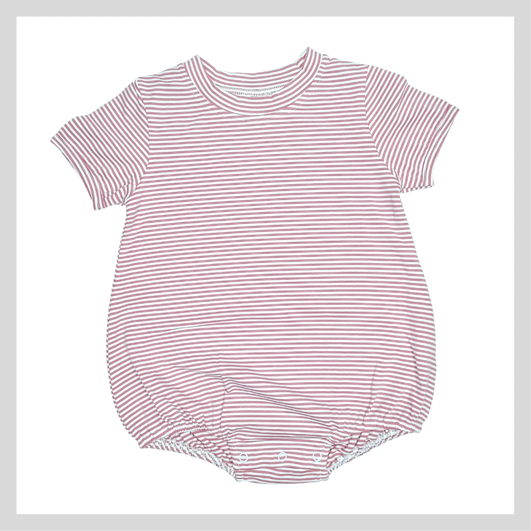 UNISEX STRIPE SHORT SLEEVE BABY BUBBLE