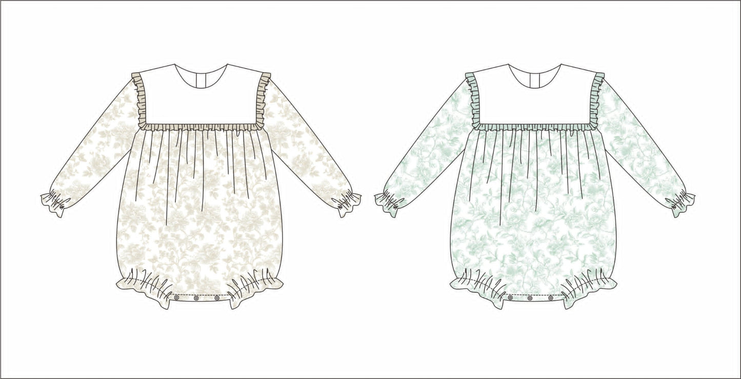LS COLLARED FRENCH TOILE BABY BUBBLE