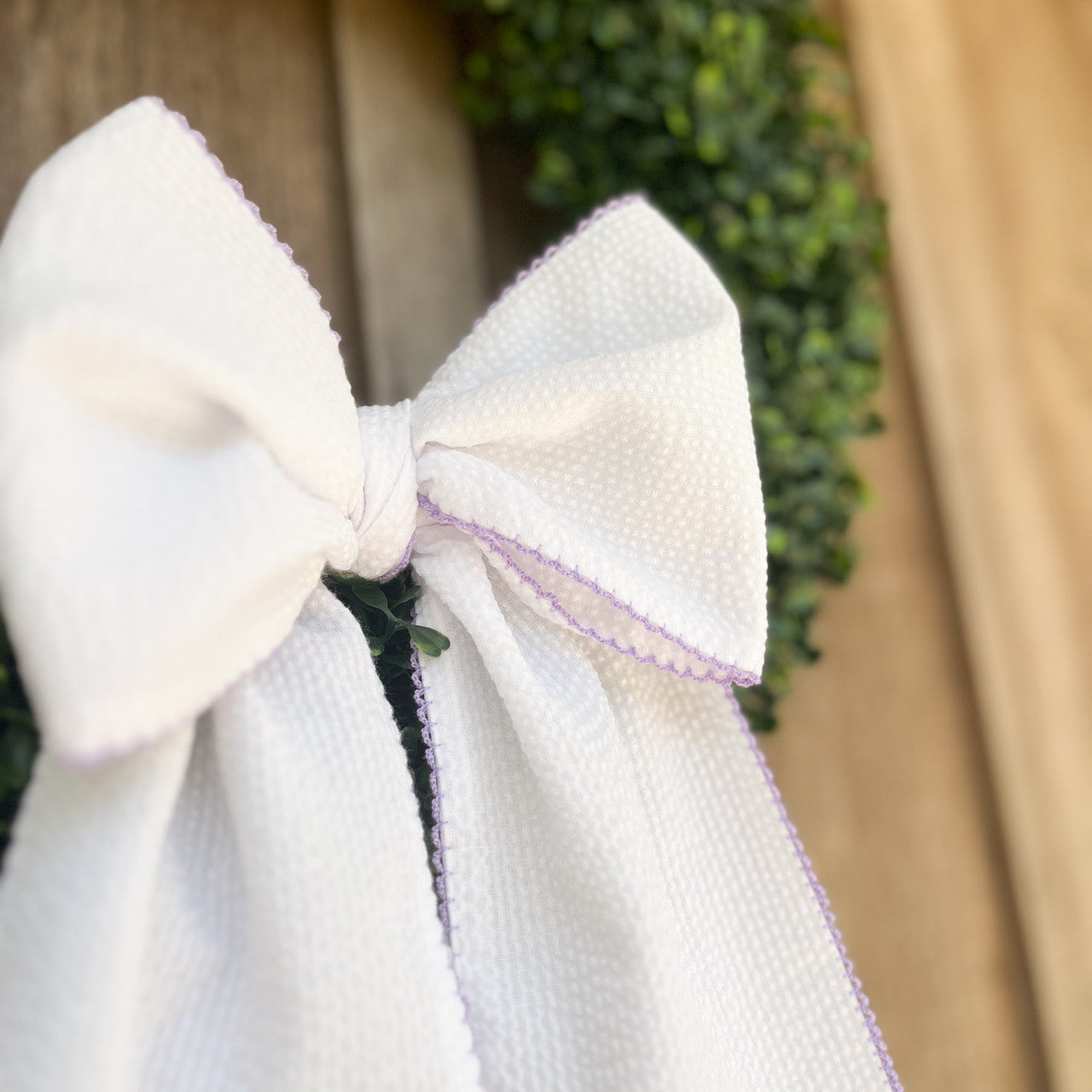 LAVENDER MOON-STITCH WREATH SASH