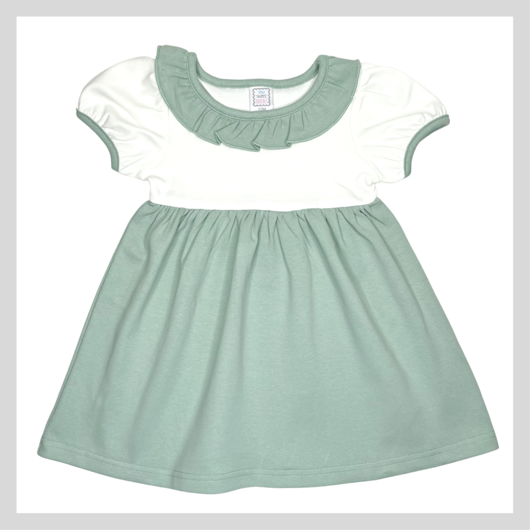 SHORT SLEEVE SOLID DRESS