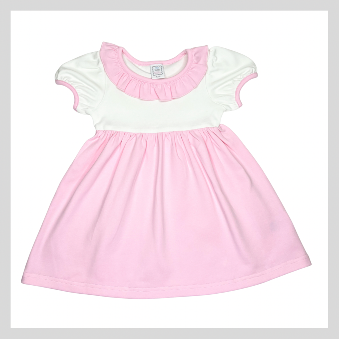 SHORT SLEEVE SOLID DRESS