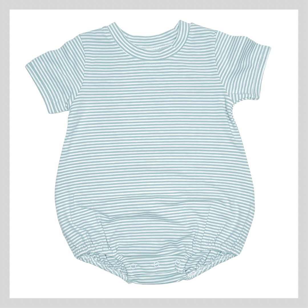 UNISEX STRIPE SHORT SLEEVE BABY BUBBLE
