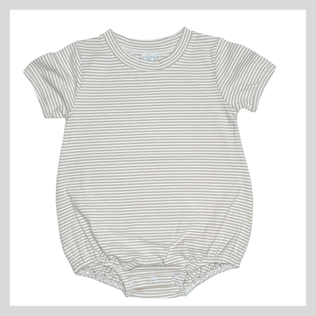 UNISEX STRIPE SHORT SLEEVE BABY BUBBLE