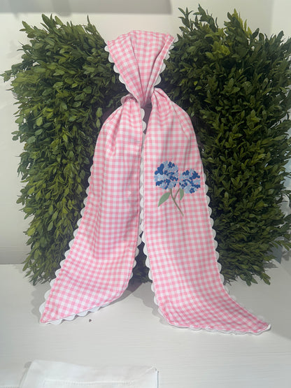 Gingham wreath sash