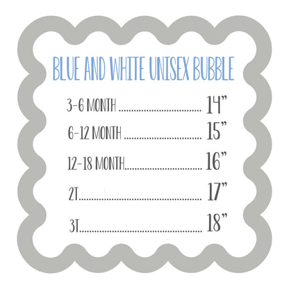 PREMIUM BLUE AND WHITE UNISEX BUBBLE