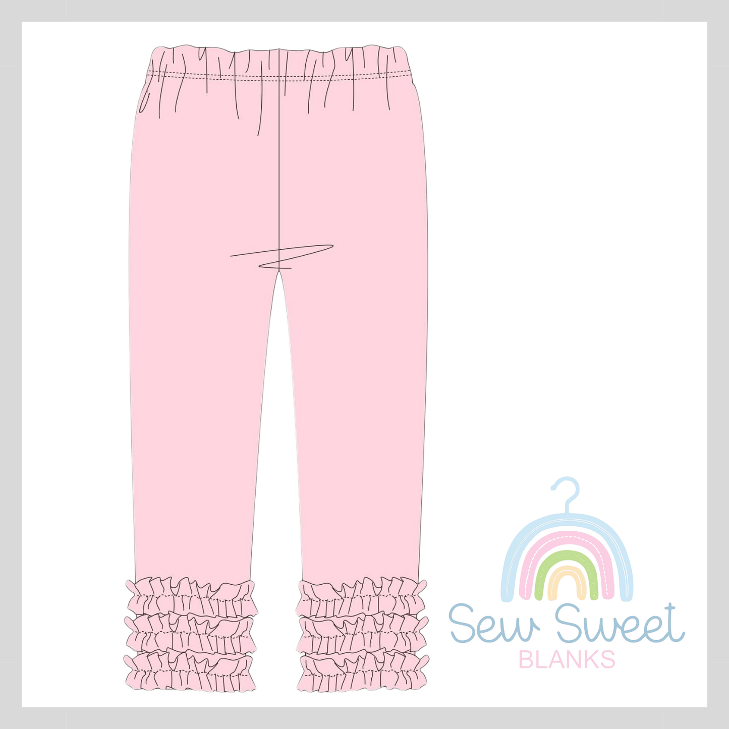 (PRE-ORDER) SOLID TRIPLE RUFFLE LEGGINGS
