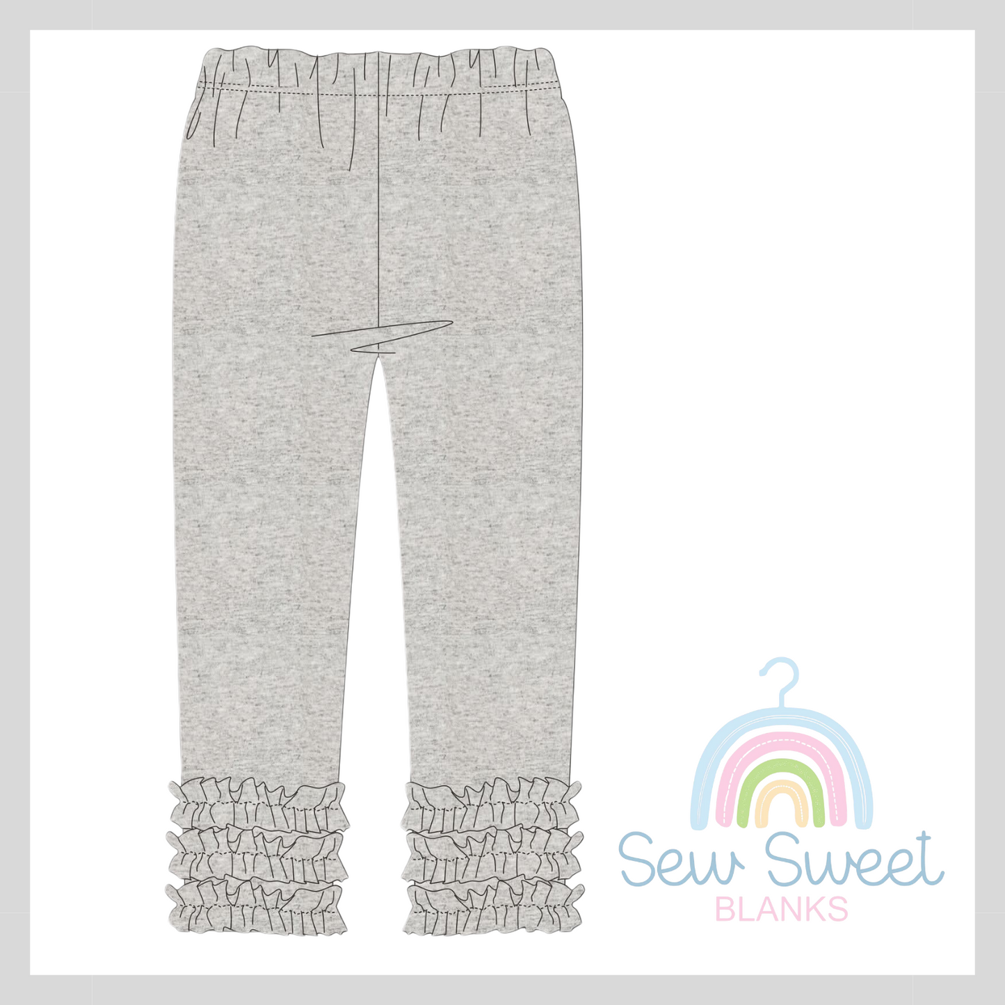 (PRE-ORDER) SOLID TRIPLE RUFFLE LEGGINGS