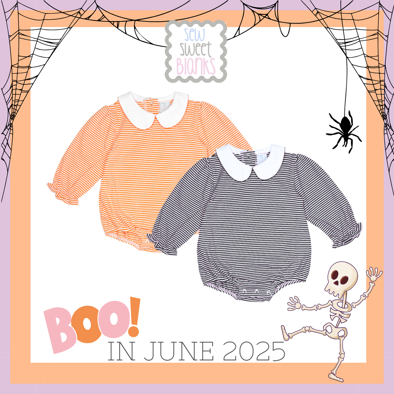COLLARED STRIPE LONG SLEEVE BUBBLE