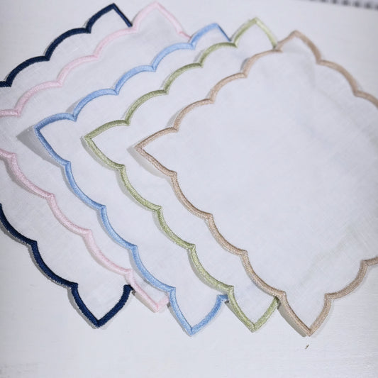 Linen cocktail napkin