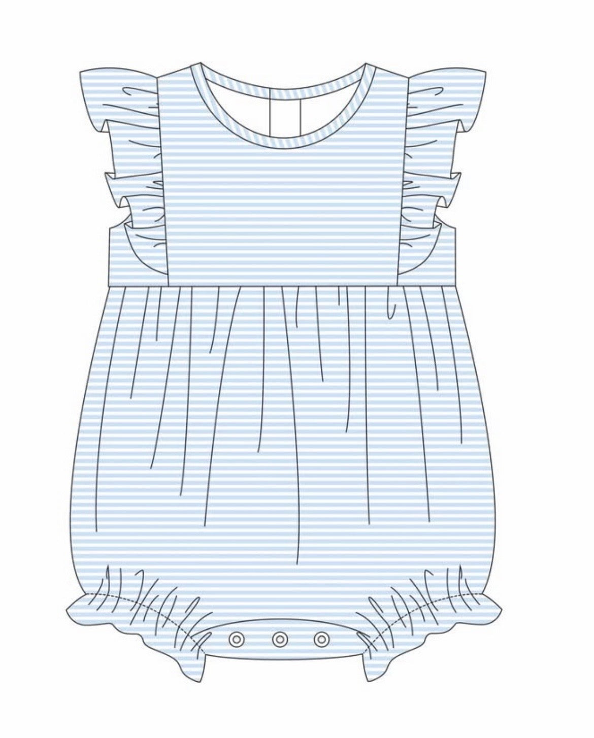 Ruffle sleeve bubble romper