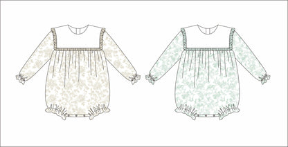 LS COLLARED FRENCH TOILE BABY BUBBLE