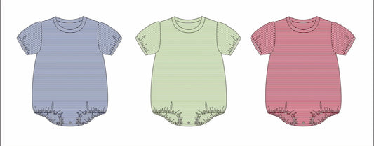UNISEX STRIPE SHORT SLEEVE BABY BUBBLE