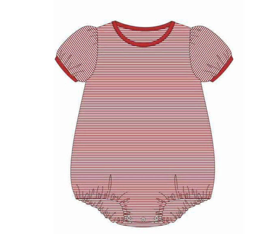 STRIPE PUFF SLEEVE BABY BUBBLE