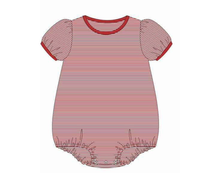 STRIPE PUFF SLEEVE BABY BUBBLE