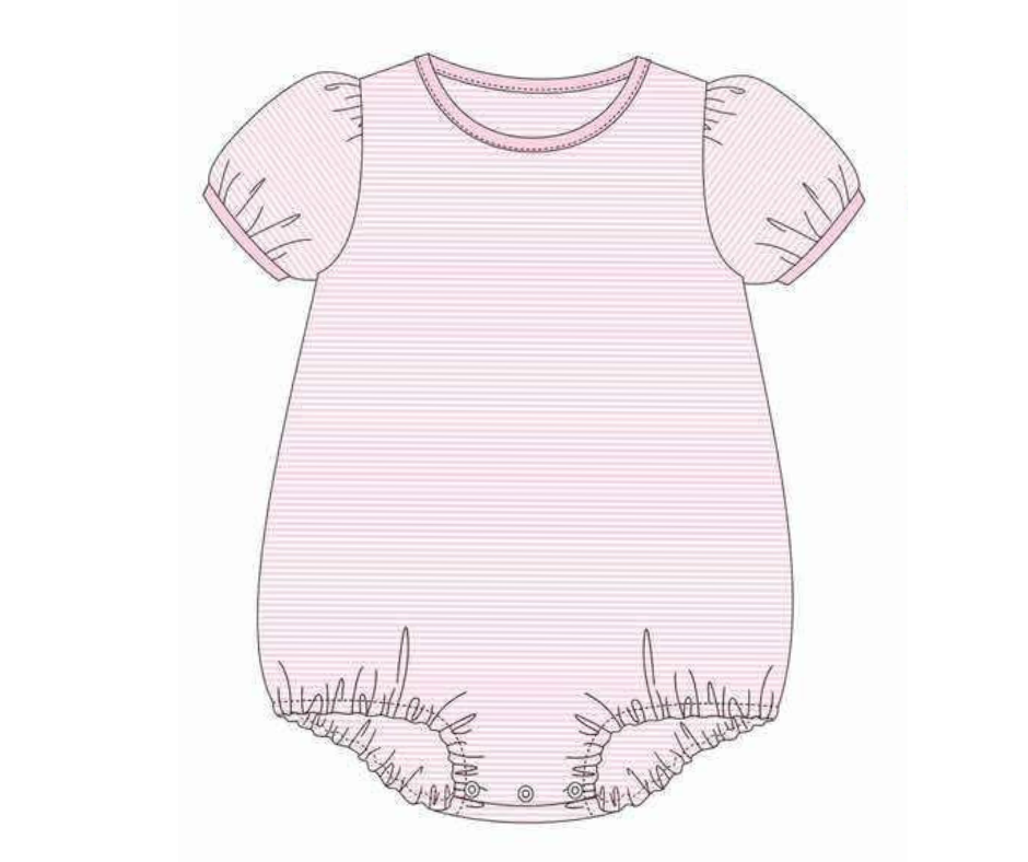 STRIPE PUFF SLEEVE BABY BUBBLE