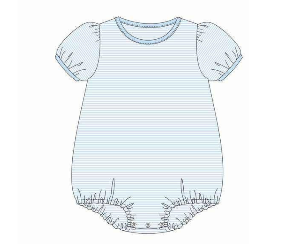 STRIPE PUFF SLEEVE BABY BUBBLE