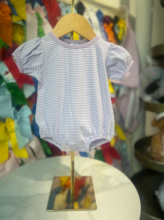 STRIPE PUFF SHORT SLEEVE BABY BUBBLE