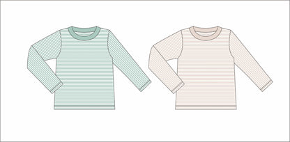 LS STRIPED TEE