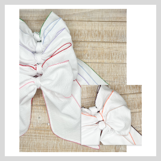 SEERSUCKER MOON-STITCHED SASH