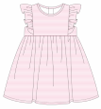 NEW RUFFLE SLEEVE STRIPED DRESS