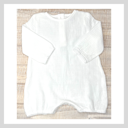 UNISEX MUSLIN LONG ROMPER
