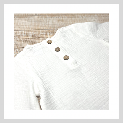 UNISEX MUSLIN LONG ROMPER