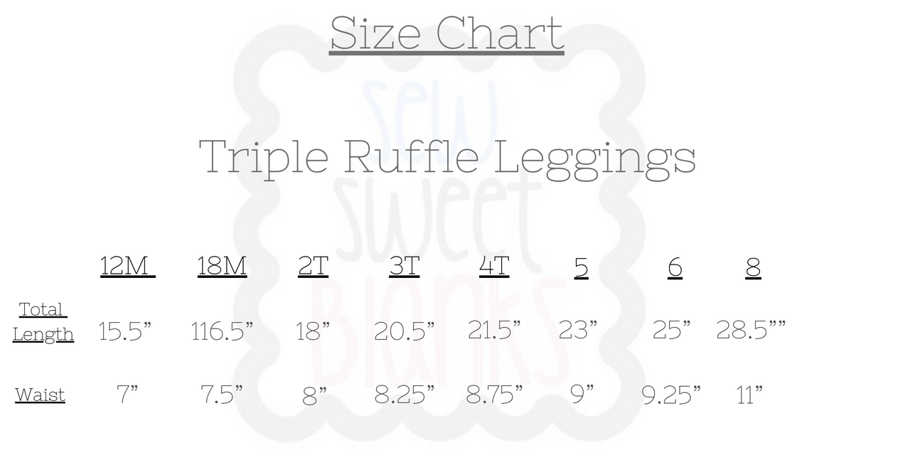 TRIPLE RUFFLE LEGGINGS
