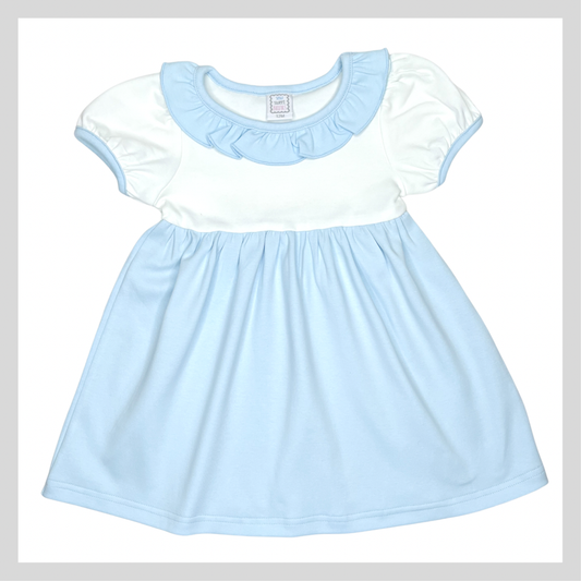 SHORT SLEEVE SOLID DRESS