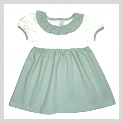 SHORT SLEEVE SOLID DRESS