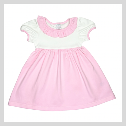 SHORT SLEEVE SOLID DRESS