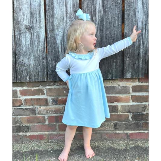 LONG SLEEVE SOLID DRESS