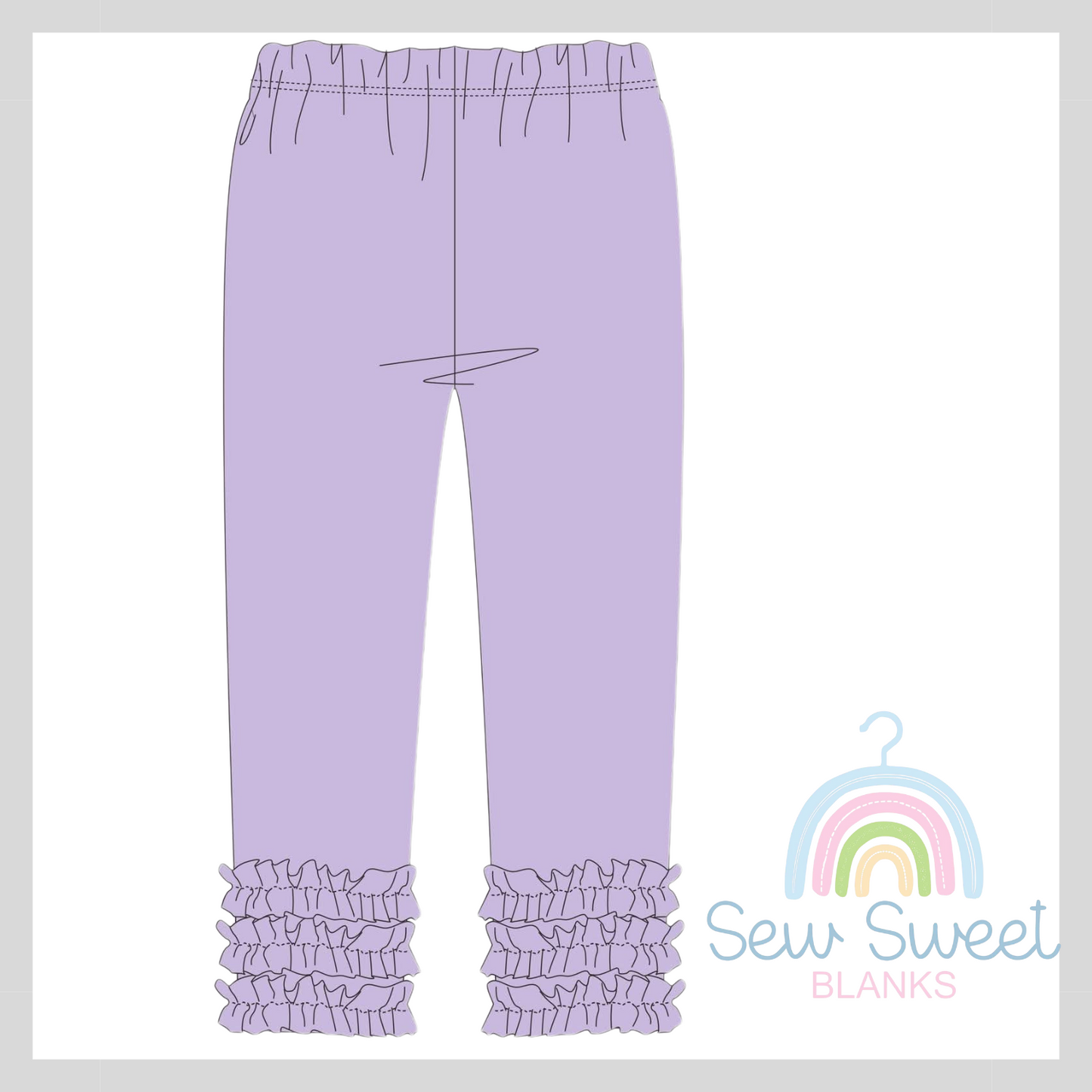 (PRE-ORDER) SOLID TRIPLE RUFFLE LEGGINGS