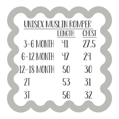 UNISEX MUSLIN LONG ROMPER