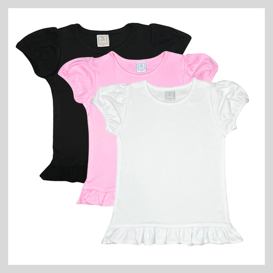SHORT SLEEVE RUFFLE TEE