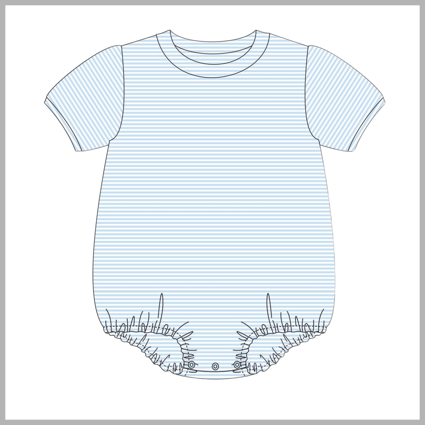 (CONTROL PRE ORDER JAN 2ND) UNISEX STRIPE SHORT SLEEVE BABY BUBBLE