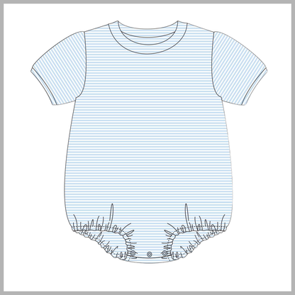 UNISEX STRIPE SHORT SLEEVE BABY BUBBLE