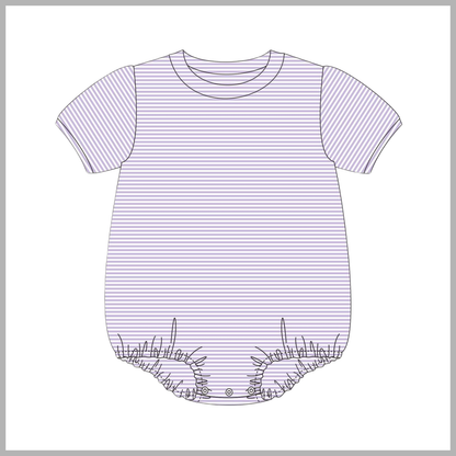 UNISEX STRIPE SHORT SLEEVE BABY BUBBLE