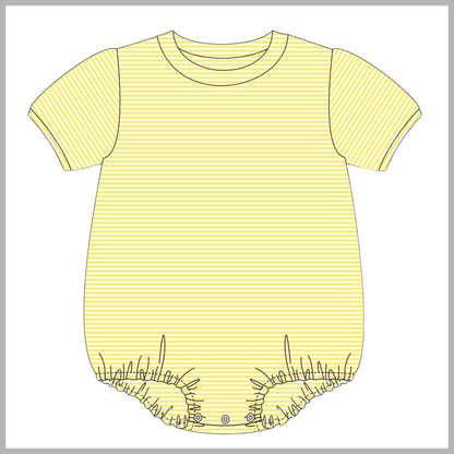UNISEX STRIPE SHORT SLEEVE BABY BUBBLE