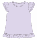 (CONTROL PRE ORDER) SS DOUBLE RUFFLE TEE- ETA FIRST OF JUNE