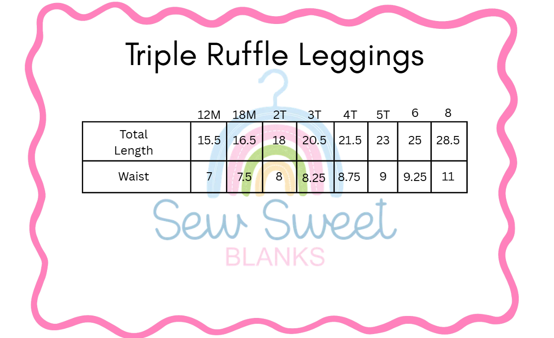 SOLID TRIPLE RUFFLE LEGGINGS