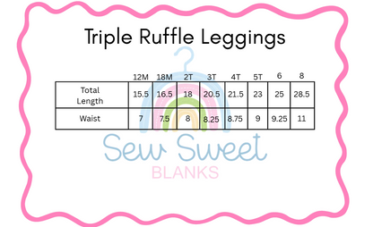 SOLID TRIPLE RUFFLE LEGGINGS