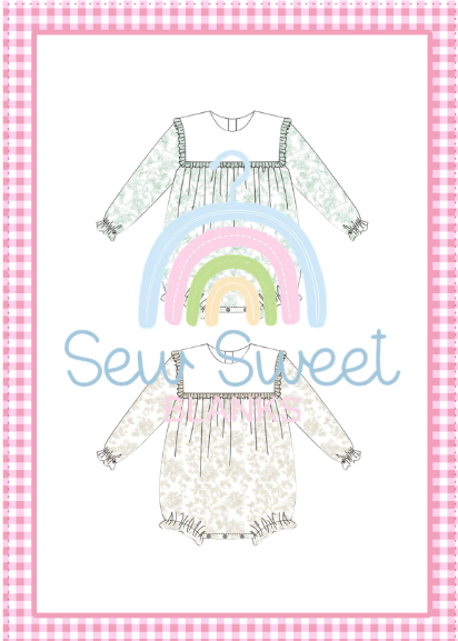LS COLLARED FRENCH TOILE BABY BUBBLE